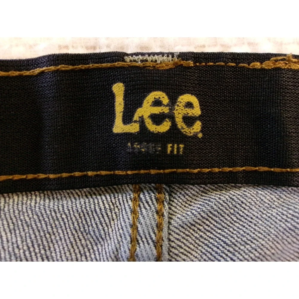 Lee Mens 44x30 Loose Fit Jeans Dark Wash Blue‎ Stretch Denim